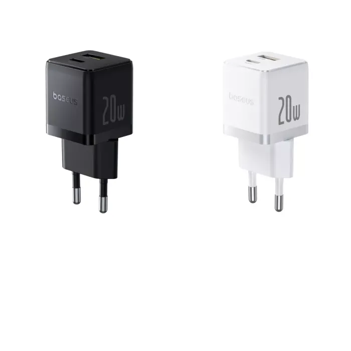 МЗП Baseus Palm Fast Charger Type-C+USB 30W (With Cable Type-C to Type-C 60W 1m)