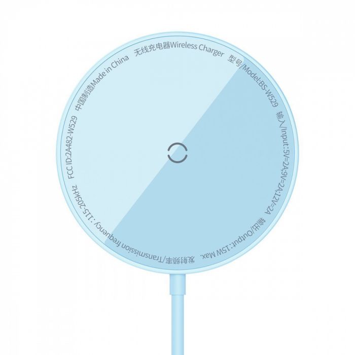 Бездротовий ЗП Baseus Simple Mini3 Magnetic Wireless Charger 15W