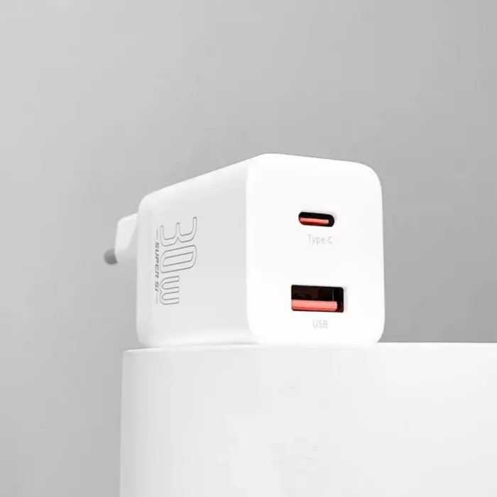 МЗП Baseus Super Si Pro Quick Charger Type-C+USB 30W