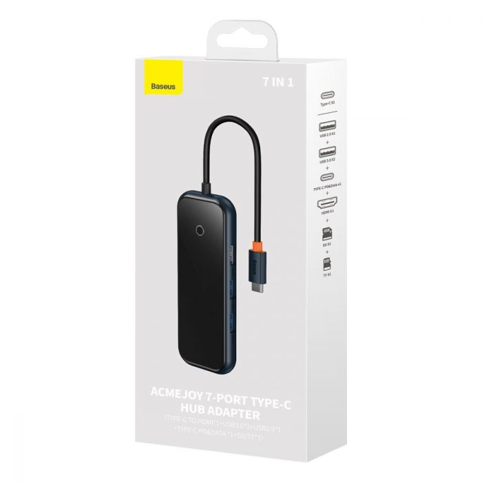 Type-C-Хаб Baseus AcmeJoy 7-Port Type-C HUB (Type-C to HDMI + 2xUSB3.0 + USB2.0 + Type-C PD&Data + S