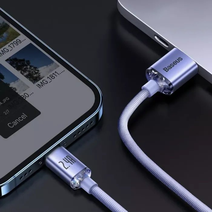 Кабель Baseus Crystal Shine Series Fast Charging Lightning 2.4A (1.2m)