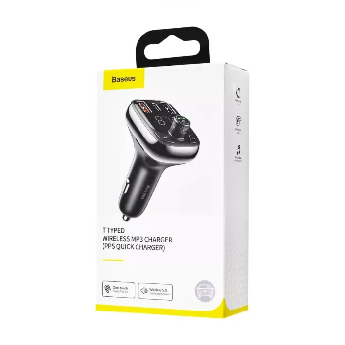 АЗП Baseus FM Launcher S-13 36W (PD+QC3.0) Type-C+2USB