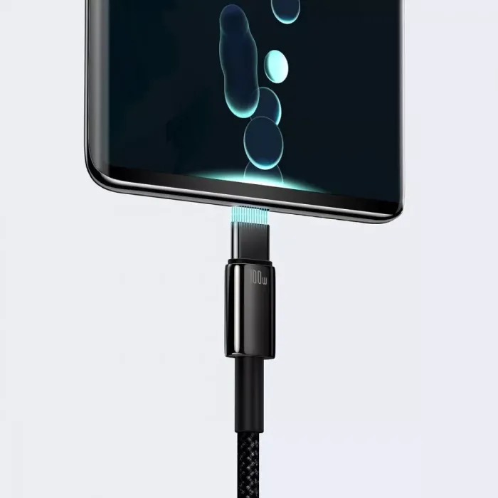Кабель Baseus Tungsten Gold Fast Charging USB to Type-C 100W (2m)