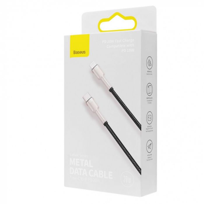 Кабель Baseus Cafule Metal Type-C to Lightning PD 20W (2m)