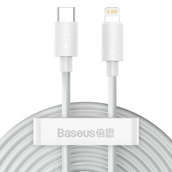 Кабель Baseus Simple Wisdom Data Kit Type-C to Lightning PD 20W (2PCS/Set)(1.5m)
