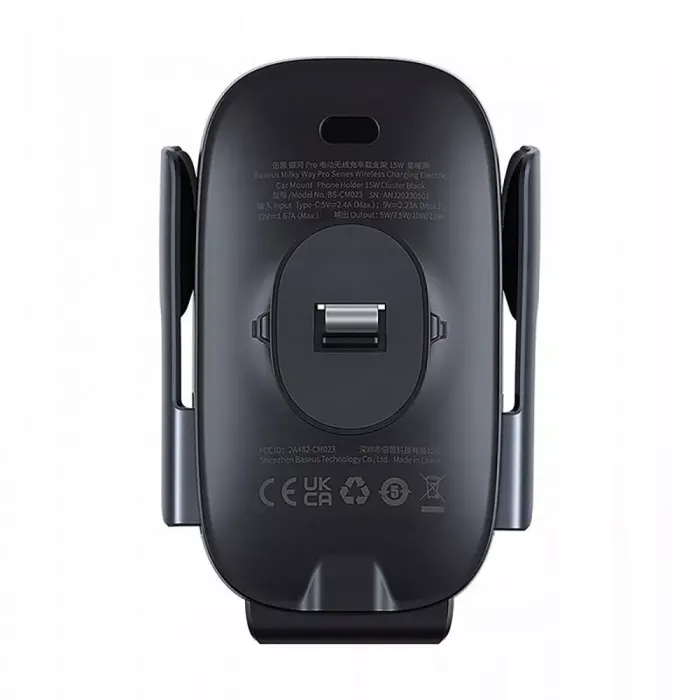 Автомобільний тримач з Бездротовим ЗП Baseus Milky Way Pro 15W