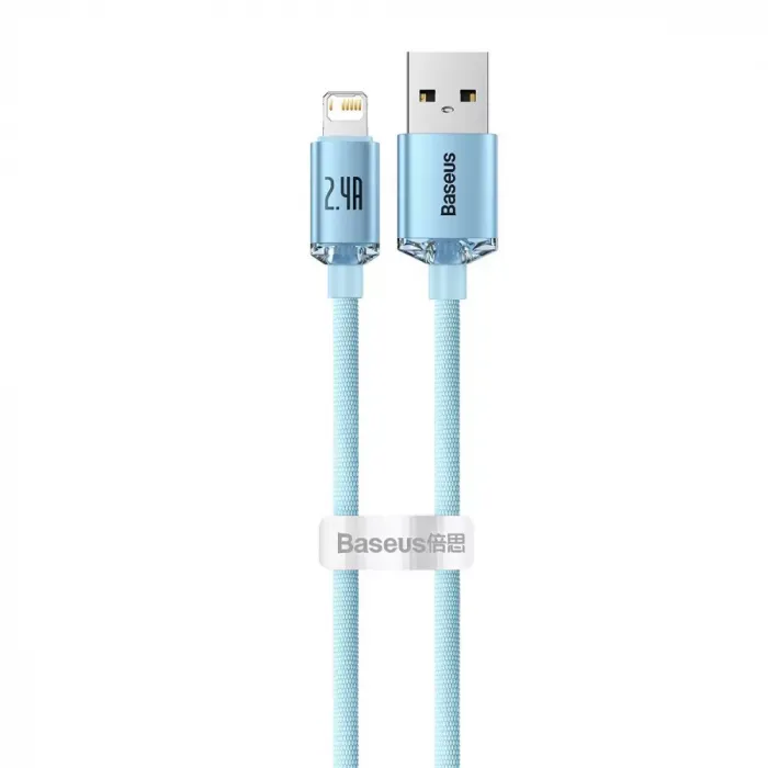 Кабель Baseus Crystal Shine Series Fast Charging Lightning 2.4A (2m)