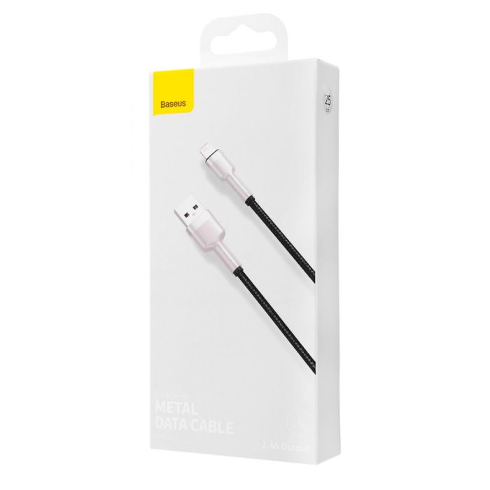 Кабель Baseus Cafule Metal Lightning 2.4A (0,25m)