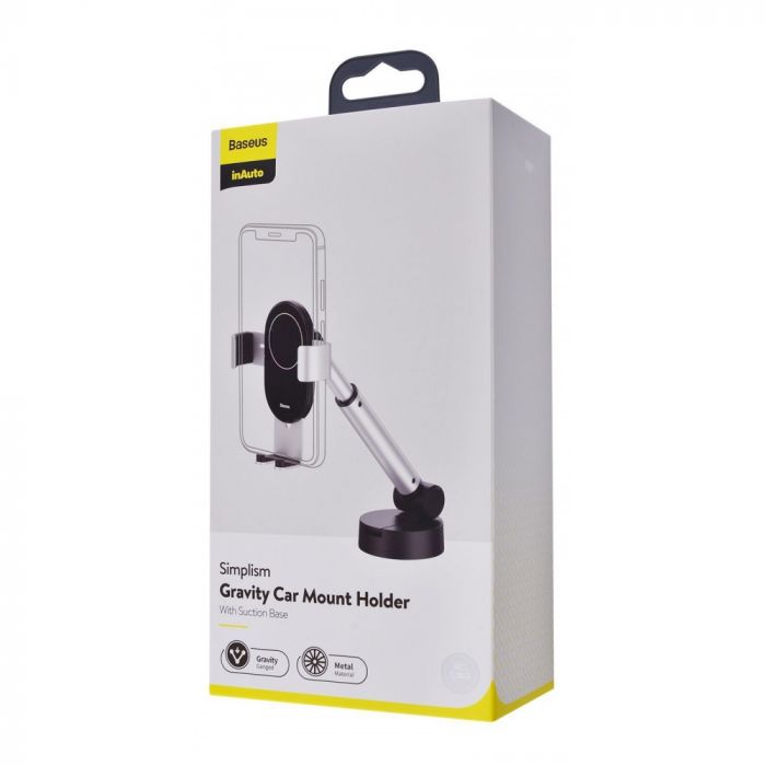 Тримач в машину Baseus Simplism Gravity Car Mount With Suction Base