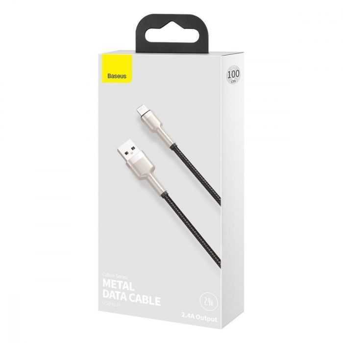 Кабель Baseus Cafule Metal Lightning 2.4A (1m)