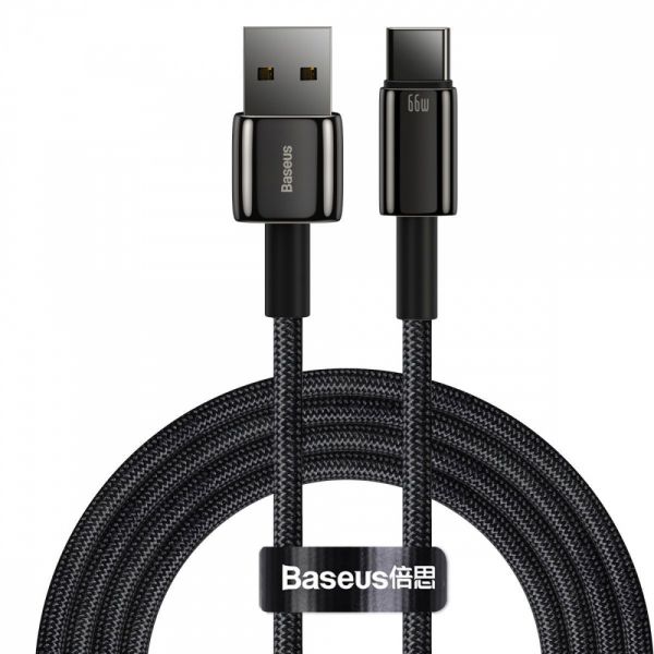 Кабель Baseus Tungsten Gold Fast Charging Type-C 66W (2m)