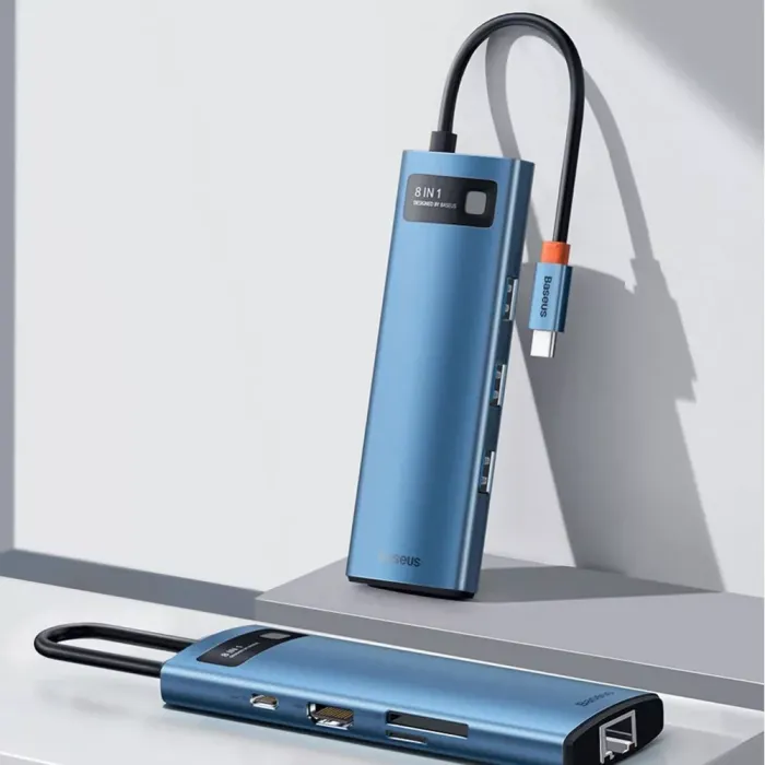 Type-C-Хаб Baseus Metal Gleam Series 8-in-1 Multifunctional