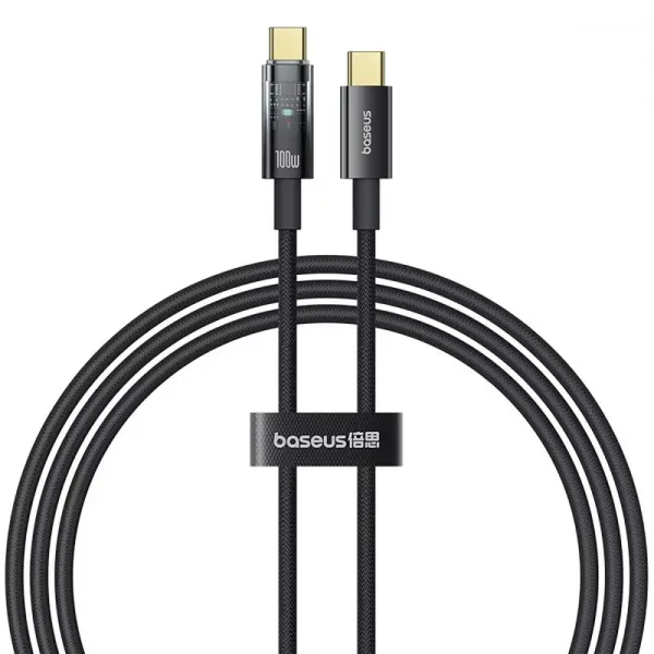 Кабель Baseus Explorer Series Auto Power-Off Type-C to Type-C 100W (2m)