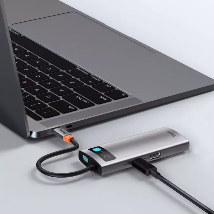 USB-Хаб Baseus Metal Gleam Series 5-in-1 Type-C