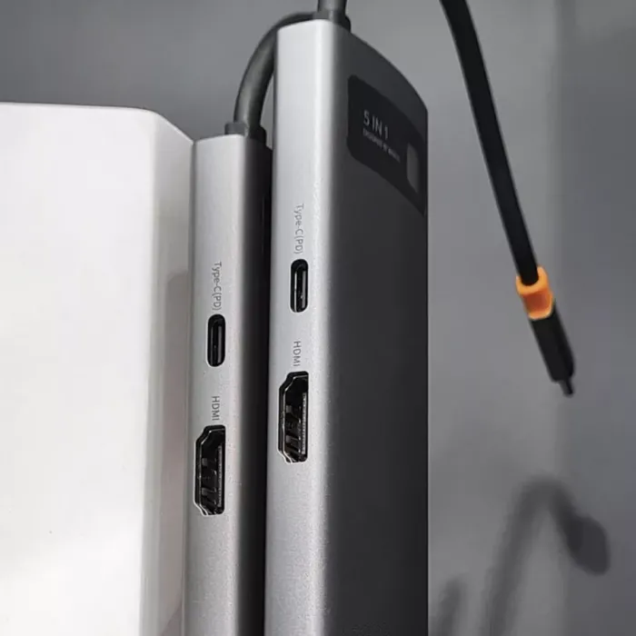 USB-Хаб Baseus Metal Gleam Series 5-in-1 30Hz Version (3xUSB3.0 + 4KHD + Type-C)