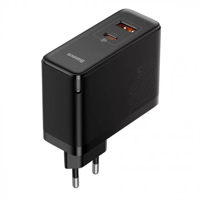 МЗП Baseus GaN5 Pro 100W (Type-C + USB) + Кабель Type-C + Type-C