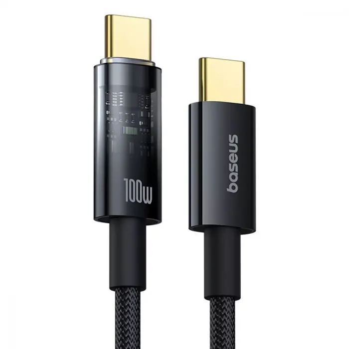 Кабель Baseus Explorer Series Auto Power-Off Type-C to Type-C 100W (1m)