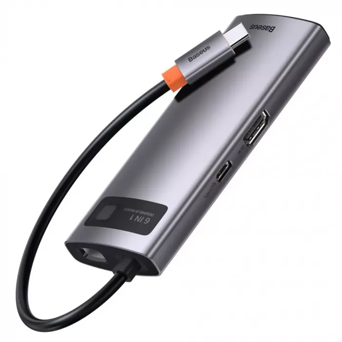 USB-Хаб Baseus Metal Gleam Series 6-in-1 Type-C