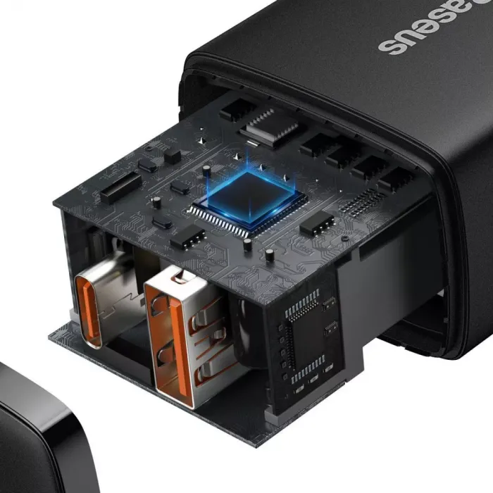 МЗП Baseus Compact Quick Charger 20W QC+ PD (1Type-C + 1USB)