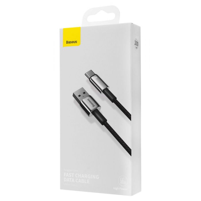 Кабель Baseus Tungsten Gold Fast Charging Type-C 66W (2m)