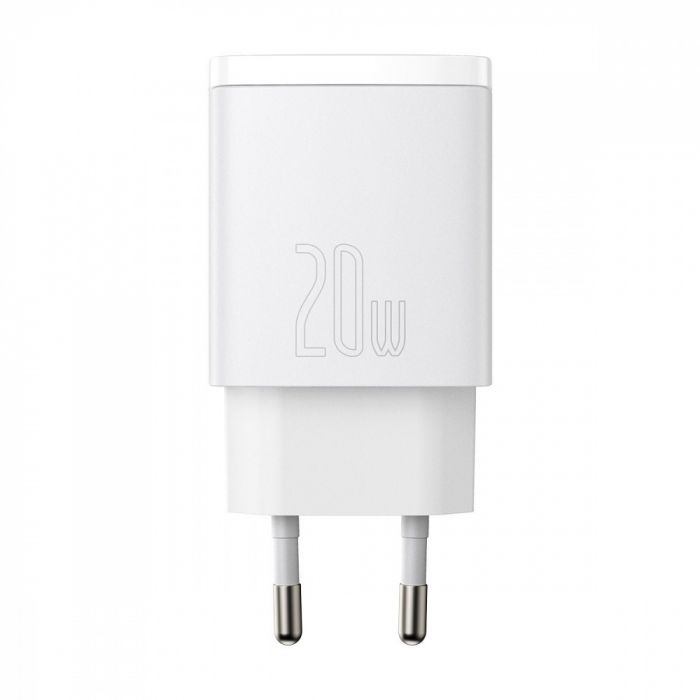 МЗП Baseus Compact Quick Charger 20W QC+ PD (1Type-C + 1USB)