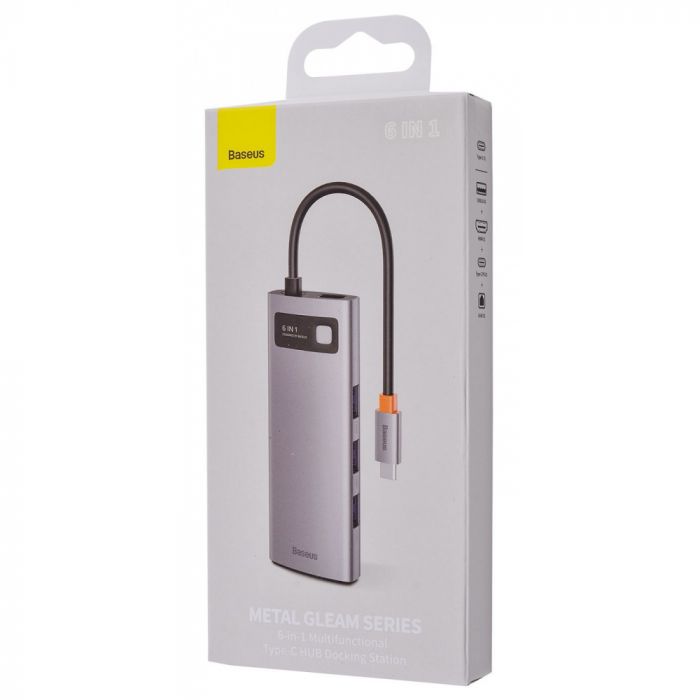 USB-Хаб Baseus Metal Gleam Series 6-in-1 Type-C