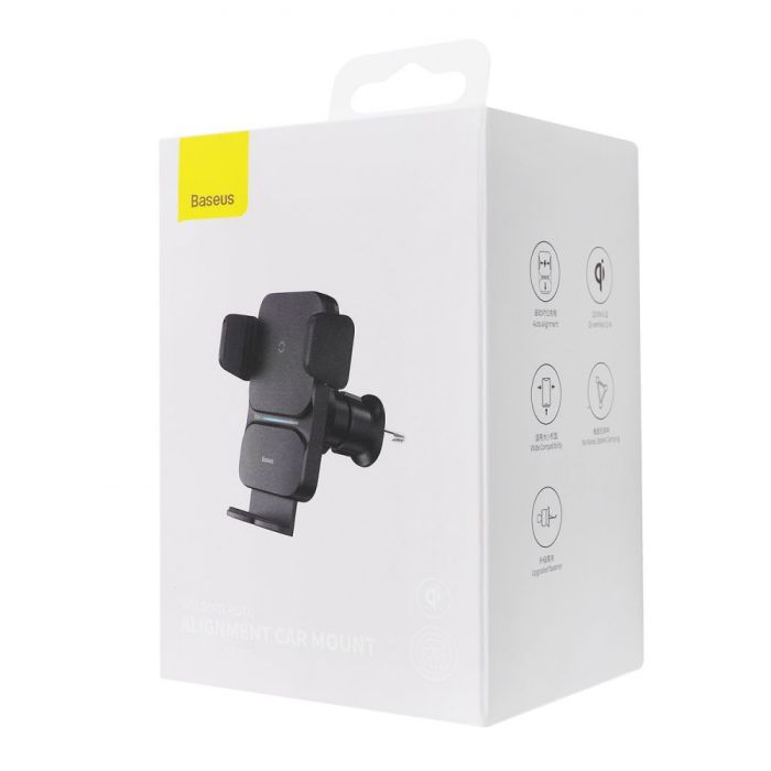 Автомобільний тримач з Бездротовим ЗП Baseus Wisdom Auto Alignment 15W