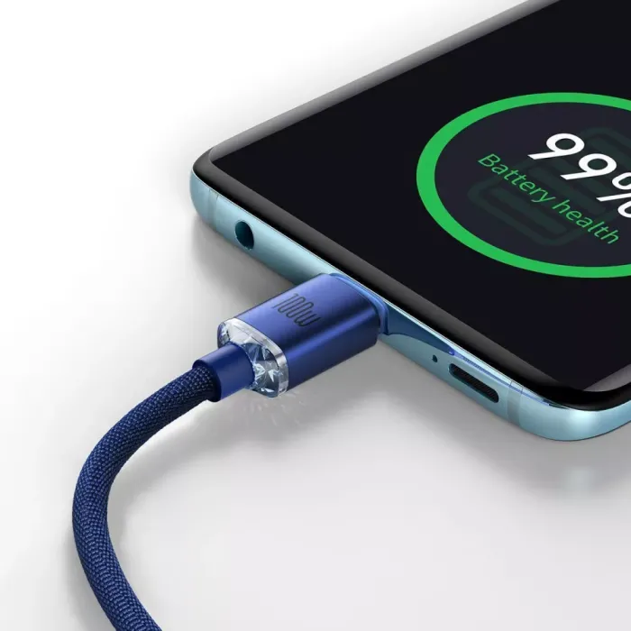 Кабель Baseus Crystal Shine Series Fast Charging Type-C to Type-C 100W (1.2m)