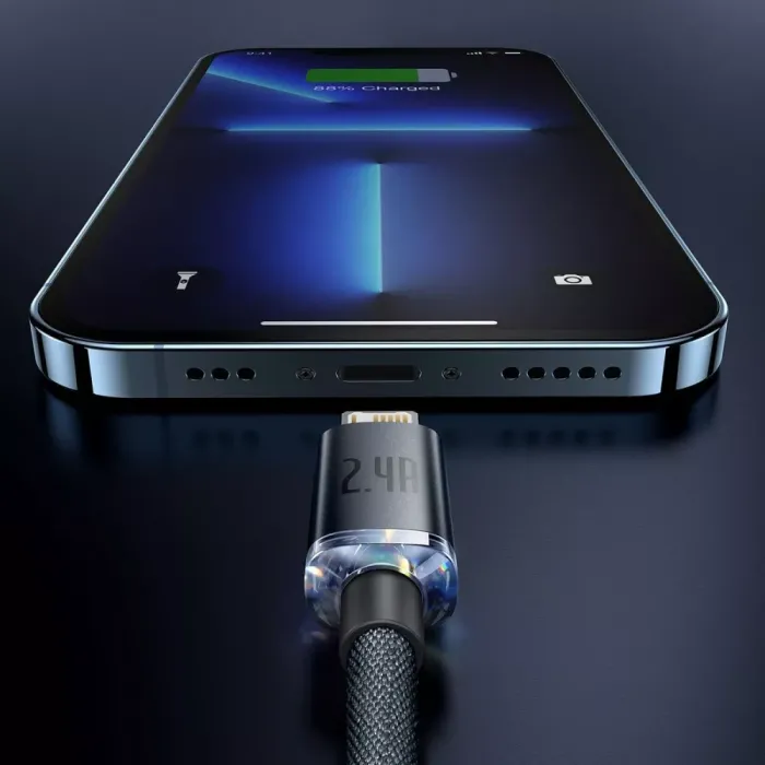 Кабель Baseus Crystal Shine Series Fast Charging Lightning 2.4A (1.2m)